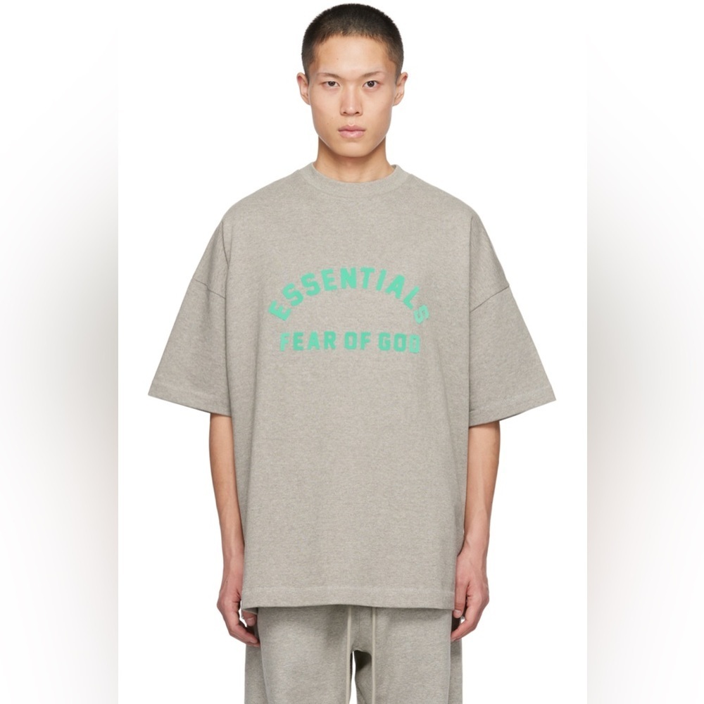 Fear Of God Essentials Gray Crewneck T-shirt